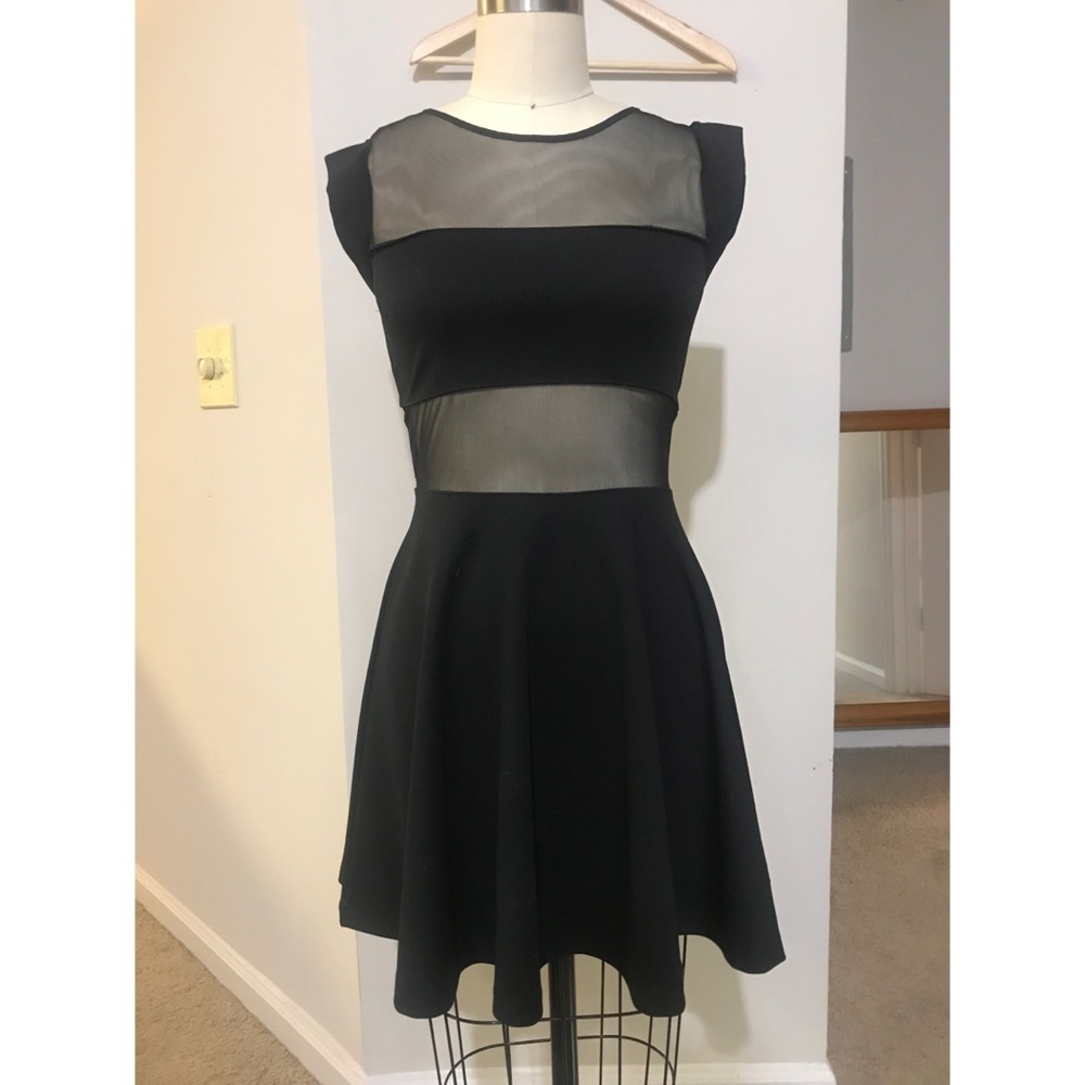 Top shop mesh cutout dress
